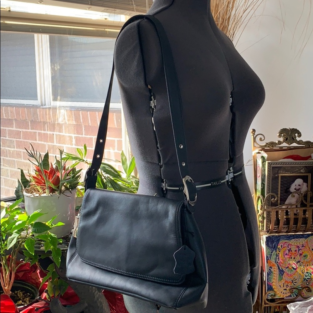 Covington black leather handbag